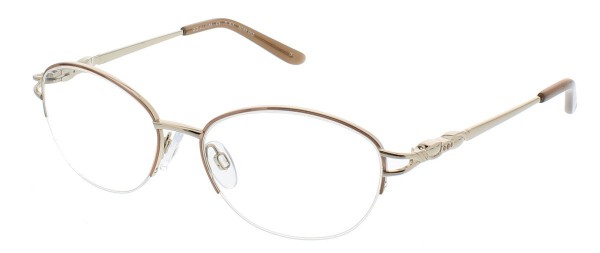 Puriti Titanium W14 Eyeglasses, Brown Gold