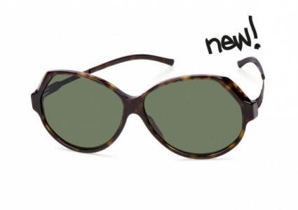 ic! berlin Grazyna Sunglasses, Havanna / Green Nylon