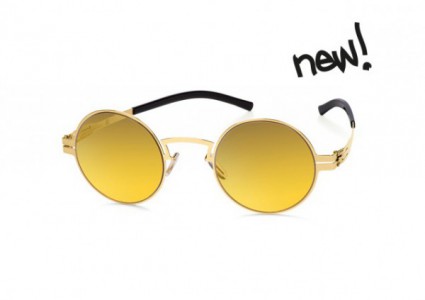 ic! berlin Sofia P. Sunglasses, Sun-Gold / Yellow Dust Mirrored