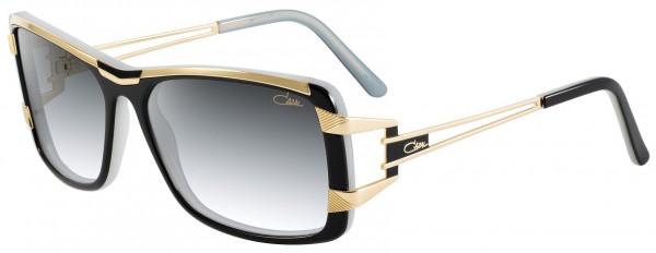 Cazal Cazal 8019 Sunglasses, 001 Black-Milk-Gold/Grey Gradient Lenses