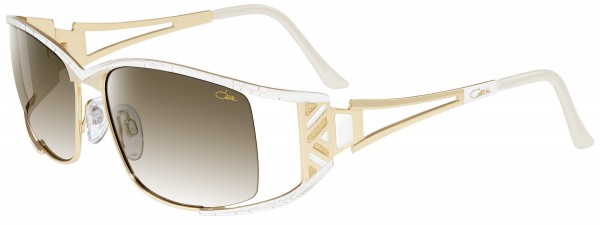 Cazal Cazal 9060 Sunglasses, 002 Ivory-Gold/Rose-Brown Gradient Lenses