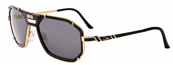 Cazal Cazal Legends 659 Sunglasses, 001 Black-Gold/Grey Lenses
