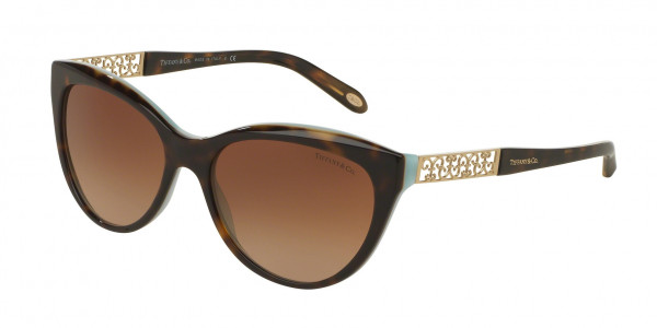 Tiffany & Co. TF4119 Sunglasses, 81343B HAVANA/BLUE (HAVANA)