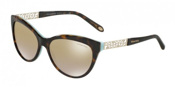 Tiffany & Co. TF4119F Sunglasses, 81346E HAVANA/BLUE (HAVANA)