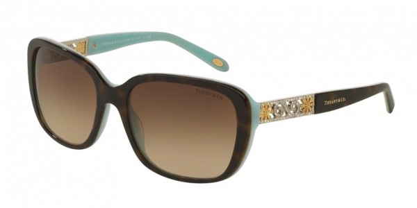 Tiffany & Co. TF4120B Sunglasses, 81343B HAVANA/BLUE (HAVANA)