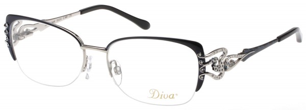 Diva Diva 5440 Eyeglasses, BLUE HANDPAINTED-SILVER (860)