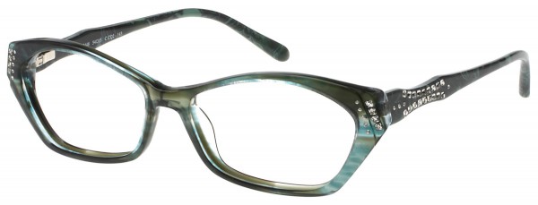 Diva Diva 5448 Eyeglasses, GREEN CRYSTAL-MARBLE (CQ2)