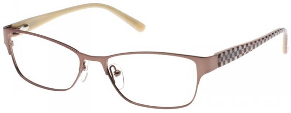 Exces Exces 3123 Eyeglasses, BROWN-CREAM-CHECKERED (392)