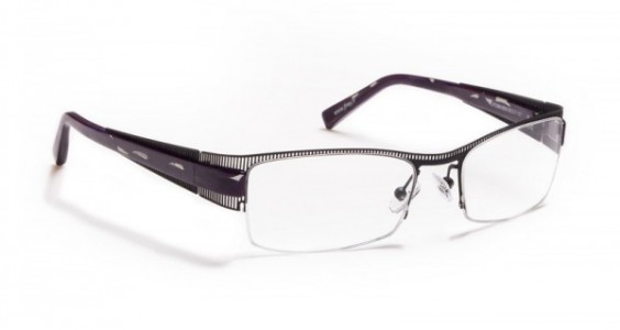 J.F. Rey JF2388 Eyeglasses, Black / Burgundy Hair-Net / Grey (0035)