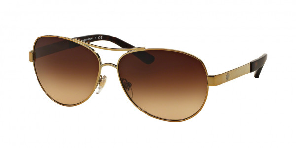 Tory Burch TY6047 Sunglasses, 316013 GOLD (GOLD)