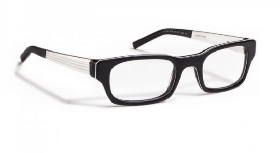 J.F. Rey JF1219 Eyeglasses, black - white - black / alu - glossy silver matt (0010)