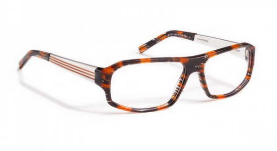 J.F. Rey JF1220 Eyeglasses, Grey Orange and Black Brick / Alu - Glossy Orange (0060)