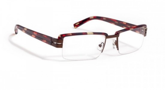 J.F. Rey JF2423 Eyeglasses, Brown and Red Brick / Acetate Red Brick (3595)