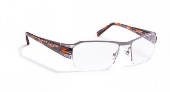 J.F. Rey JF2448 Eyeglasses, Silver / Orange & black bricks (1060)
