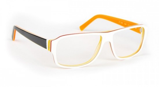 J.F. Rey JF1286 Eyeglasses, White - Black - Orange (1060)