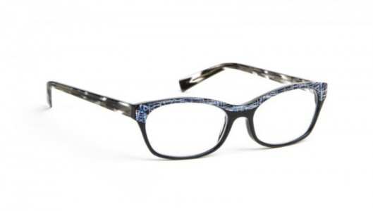 J.F. Rey JF1338 Eyeglasses, Black - White - Blue (0020)