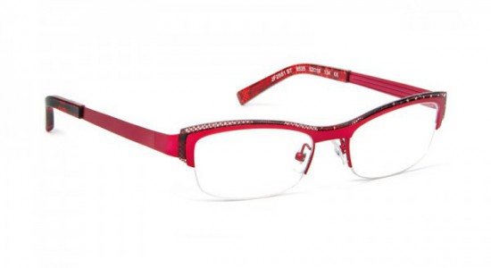 J.F. Rey JF2551ST Eyeglasses, Pink / Red / White strass (8535)