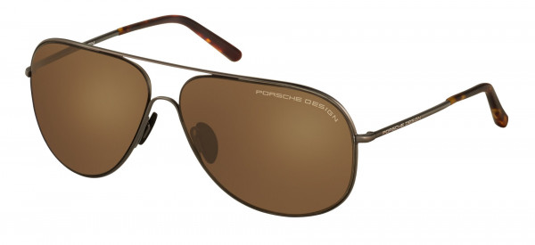 Porsche Design P8605 Sunglasses, A dark gunmetal (brown)
