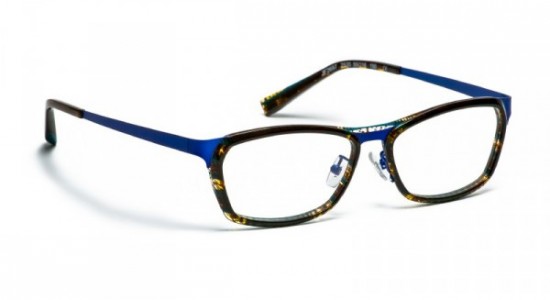 J.F. Rey JF2697 Eyeglasses, JF2697 2520 PATCHWORK BROWN / BLUE METAL (2520)