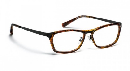 J.F. Rey JF2697 Eyeglasses, JF2697 9500  BROWN /RED /BLACK + SATIN BLACK METAL (9500)