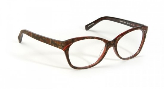 J.F. Rey PA003 Eyeglasses, Red / Bronze flowerets (3090)