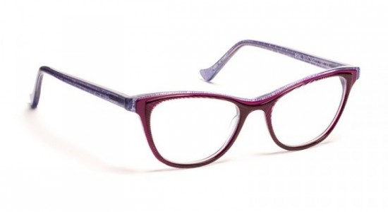 J.F. Rey IRENE Eyeglasses, IRENE 7075 BLACK FABRIC/PLUM/PURPLE SPANGLES (7075)