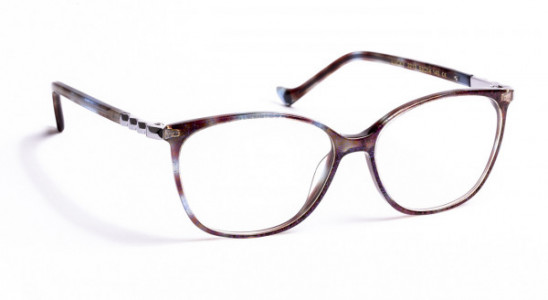 J.F. Rey LUCKY Eyeglasses, LUCKY 2213 BLUE SPARKLING DEMI/SHINY SILVER (2213)
