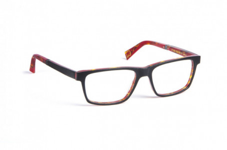 J.F. Rey JF1349 Eyeglasses, LEATHER BLACK/ACEATE DEMI RED (0030)
