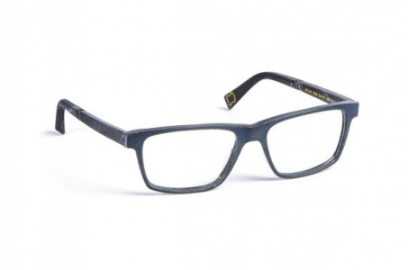 J.F. Rey JF1349 Eyeglasses, LEATHER BLUE/ACEATE BLACK HORN (2020)