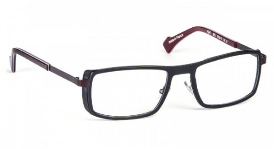 J.F. Rey JF2647 Eyeglasses, MATT BLACK/BURGUNDY (0035)