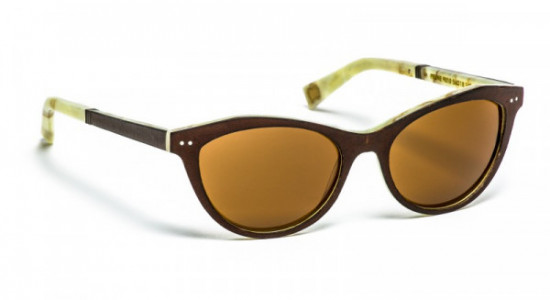 J.F. Rey JFSPRUNE Sunglasses, PRUNE 9010 SUNGLASS BROWN  LEATHER / WHITE (9010)