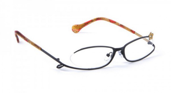 Boz by J.F. Rey JUBYL Eyeglasses, Black - Yellow/orange hair-net (0055)