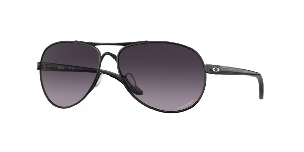 Oakley OO4079 FEEDBACK Sunglasses, 407945 FEEDBACK SATIN BLACK PRIZM GRE (BLACK)