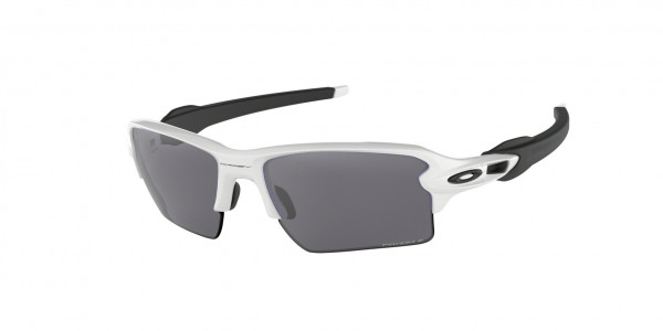 Oakley OO9188 FLAK 2.0 XL Sunglasses, 918881 FLAK 2.0 XL POLISHED WHITE PRI (WHITE)