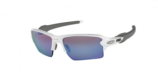 Oakley OO9188 FLAK 2.0 XL Sunglasses, 918882 FLAK 2.0 XL POLISHED WHITE PRI (WHITE)