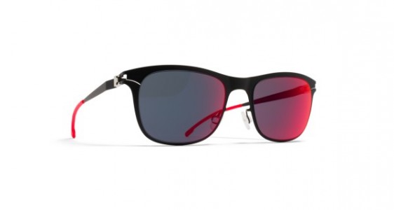 Mykita JAGUAR Sunglasses, R1 BLACK - LENS: SCARLET FLASH