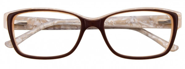 EasyClip EC375 Eyeglasses, 010 - Dark Brown & Pearl Cream
