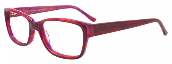 EasyClip EC375 Eyeglasses, 030 - Dark Red & Marbled Pearl Purple & Red