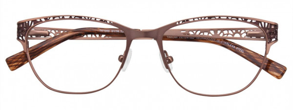 Takumi TK1000 Eyeglasses, 010 - Satin Gold & Dark Brown