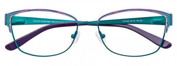 Takumi TK1009 Eyeglasses, 060 - Satin Teal & Purple