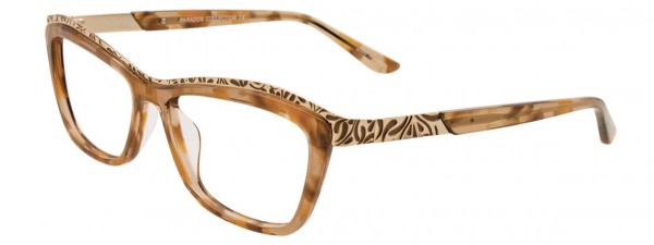 Takumi P5014 Eyeglasses, MARBLED BROWN AND CLEAR