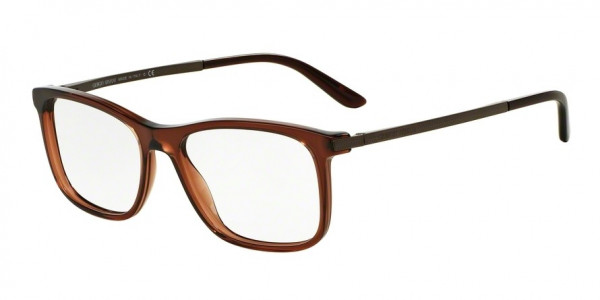 Giorgio Armani AR7087F Eyeglasses, 5438 TRANSPARENT BROWN (BROWN)