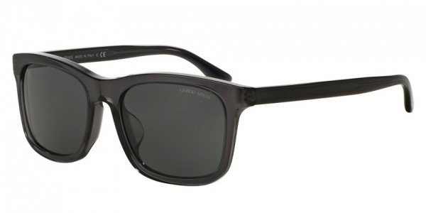 Giorgio Armani AR8066F Sunglasses, 502987 TRANSPARENT GREY (GREY)
