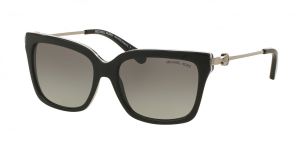 Michael Kors MK6038 ABELA I Sunglasses, 312911 BLACK/WHITE (BLACK)