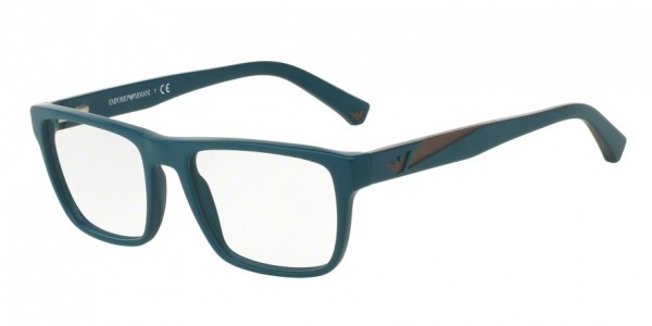 Emporio Armani EA3080 Eyeglasses, 5508 MATTE PETROLEUM (GREEN)