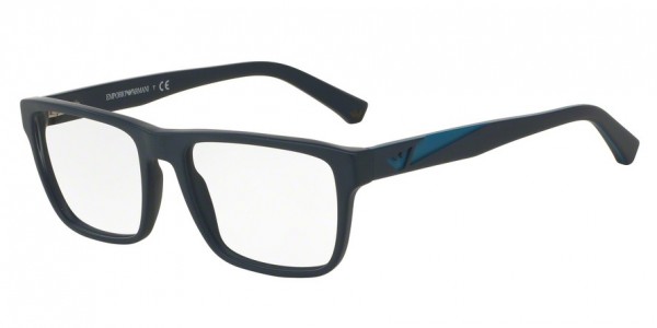Emporio Armani EA3080F Eyeglasses, 5504 MATTE BLUE (BLUE)