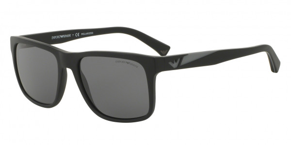 Emporio Armani EA4071 Sunglasses, 504281 MATTE BLACK (BLACK)