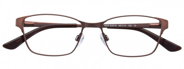 MDX S3318 Eyeglasses, 010 - Satin Brown & Light Brown