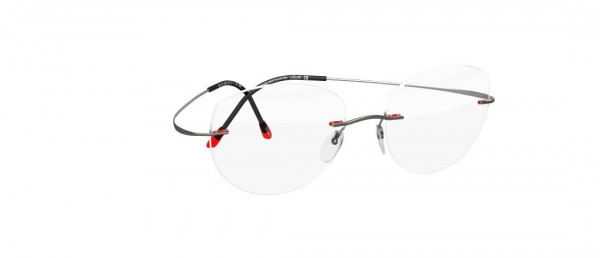 Silhouette TMA Pulse 4534 Eyeglasses, 6058 Coral Red / Grey