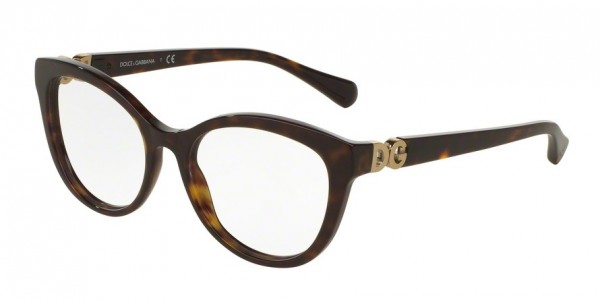 Dolce & Gabbana DG3250 Eyeglasses, 502 DARK HAVANA